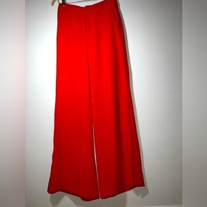 Wide leg red pant